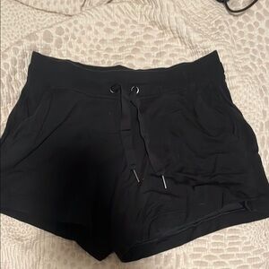 Athleta Black Athletic Shorts with Drawstring Waist